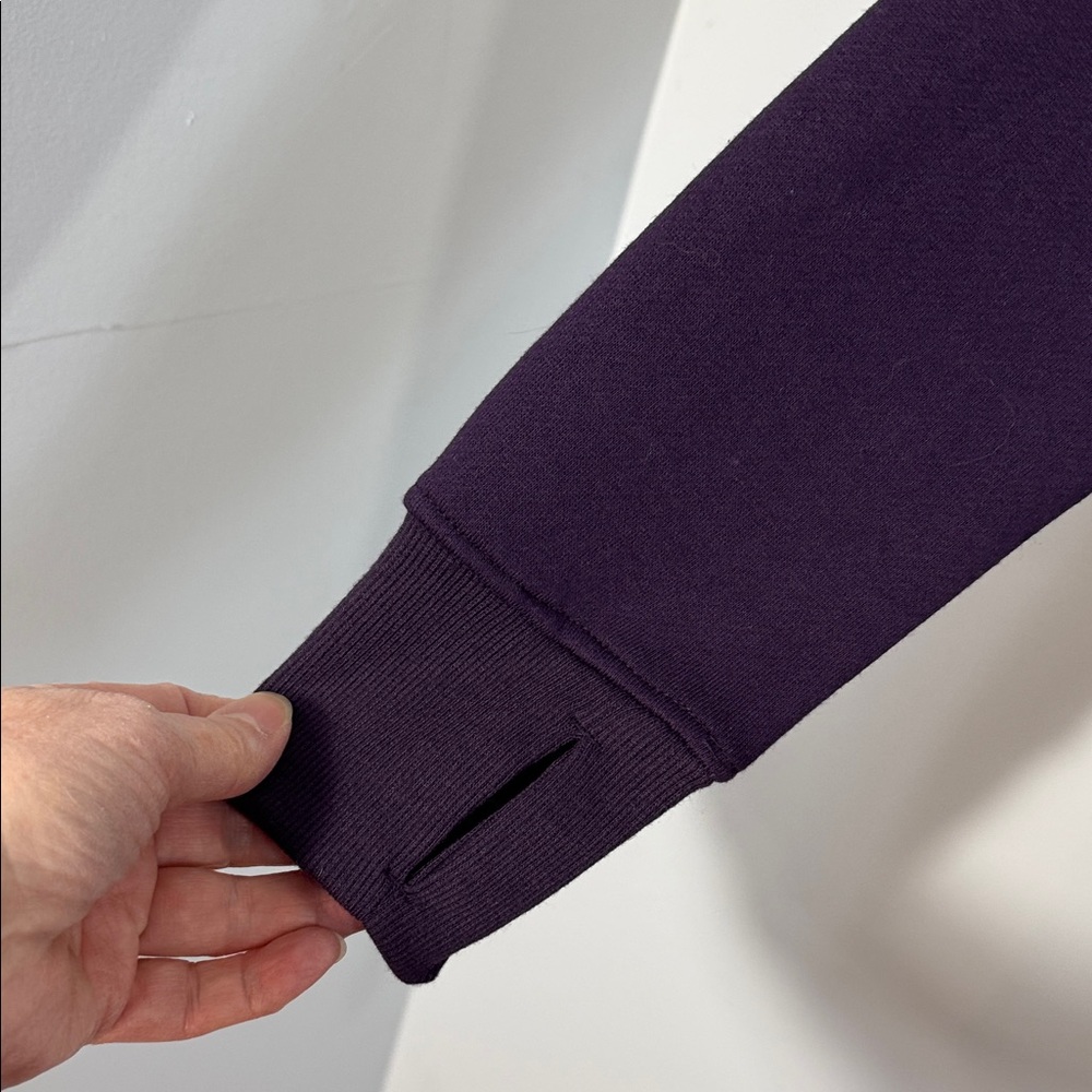 Active Life Jacket Purple Hooded Open Front Fleece Lined in Size M NWT - Picture 6 of 12